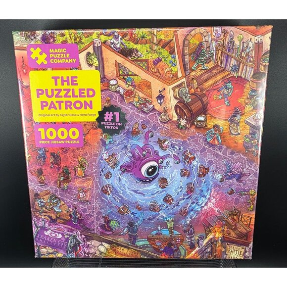 The Puzzled Patron 1000 Piece Magic Puzzle Company Jigsaw Art Hidden Image - Picture 2 of 6